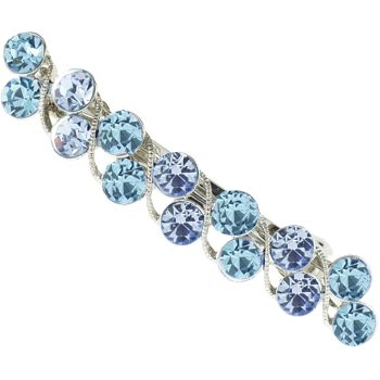 Karen Marie - Double Large Gem Barrette - Blue (1)